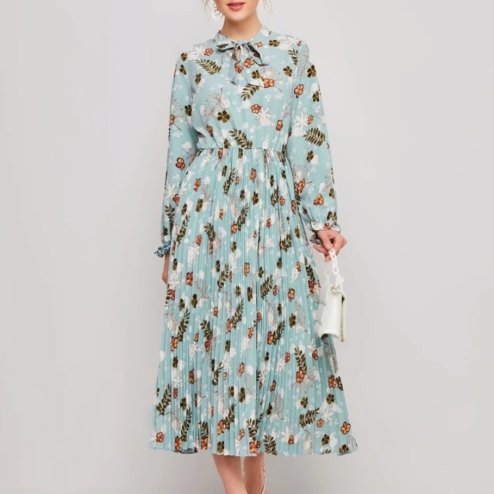 Floral Mint Maxi Dress